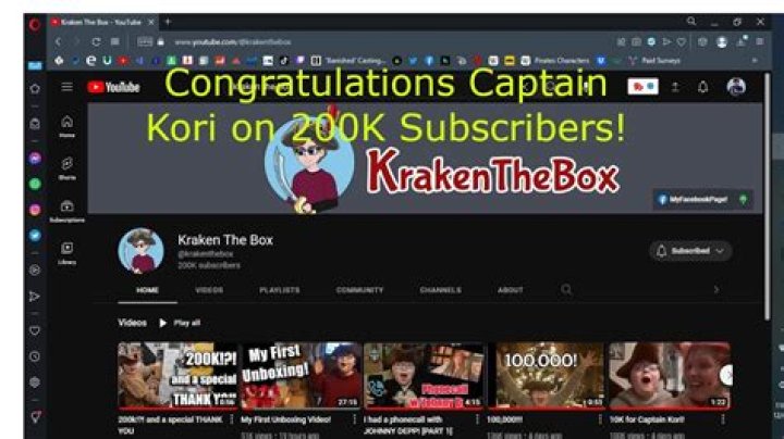 Captain Kori Aka Kori Kraken The Box Finally Breaks 200k YouTube Subscribers