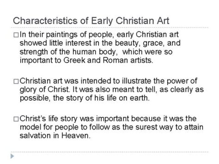 Characteristics of early christian art