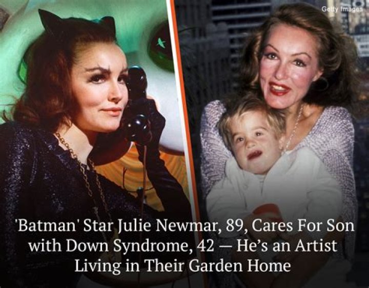 Does Julie Newmar’s son live with her? What condition does Julie Newmar’s son have? Is Julie Newmar son still alive?