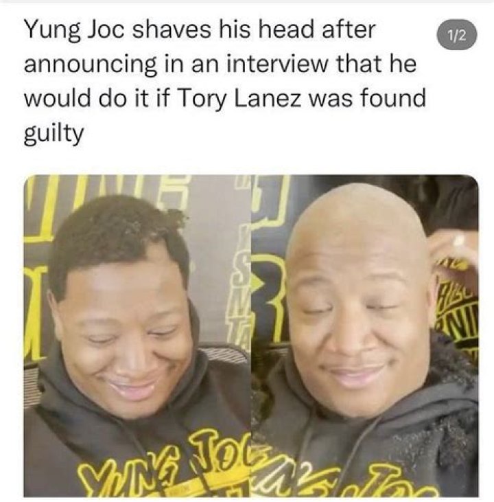 “He looks better to be honest”: Yung Joc shaved head look goes viral post Tory Lanez guilty verdict