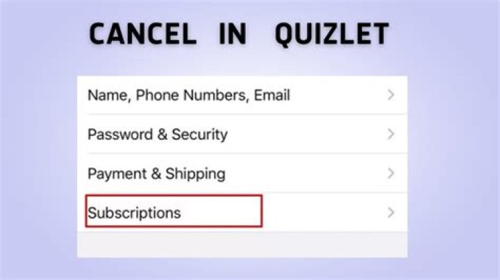 How to cancel quizlet subscription