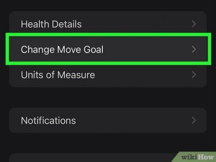 How to change activity goals on iphone