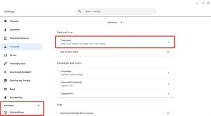 How to change time on chromebook