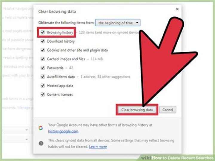 How to delete recommended searches