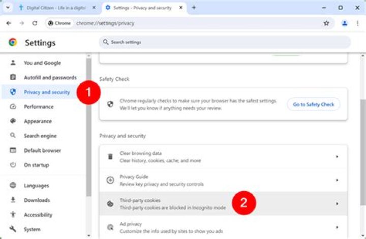 How to enable third party cookies in chrome