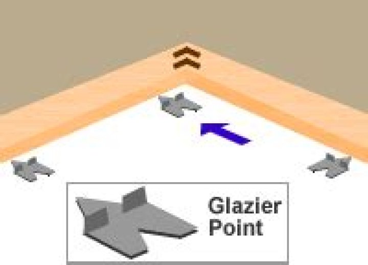 How to install glazier points