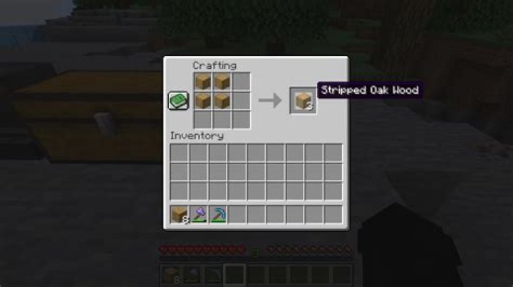 How to make stripped wood in minecraft