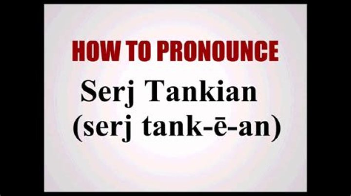 How to pronounce serj tankian
