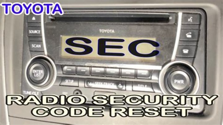 How to reset toyota radio