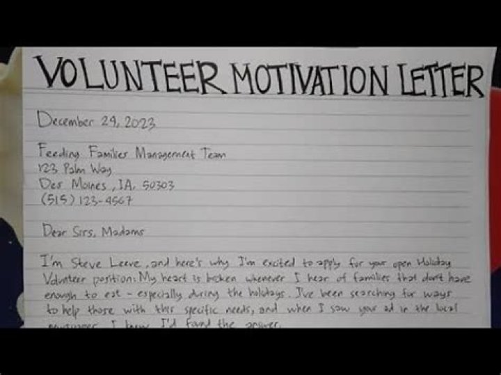 How to write a motivation statement for un volunteer
