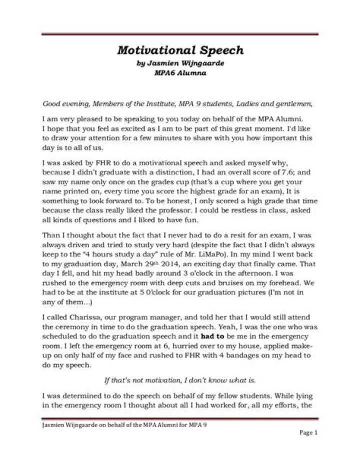 How to write an inspirational speech