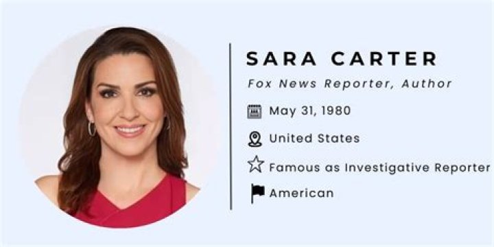 Sara Carter Fox News: Find Her Wikipedia And Husband