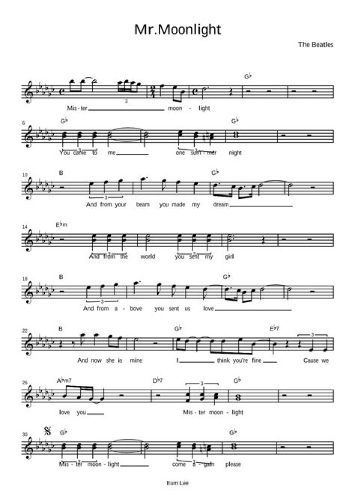 The Beatles’s
Mr. Moonlight Lyrics