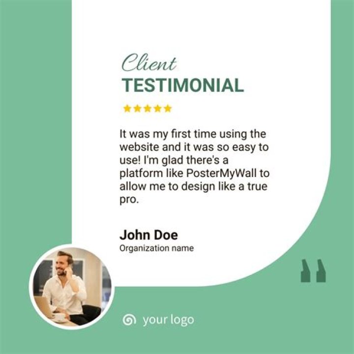 What is an example of a testimonial