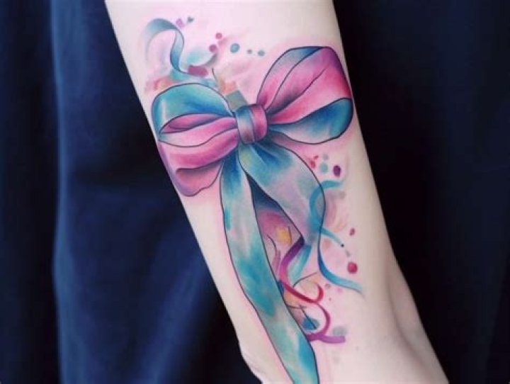 What Is the meaning of a pink and blue ribbon tattoo explained