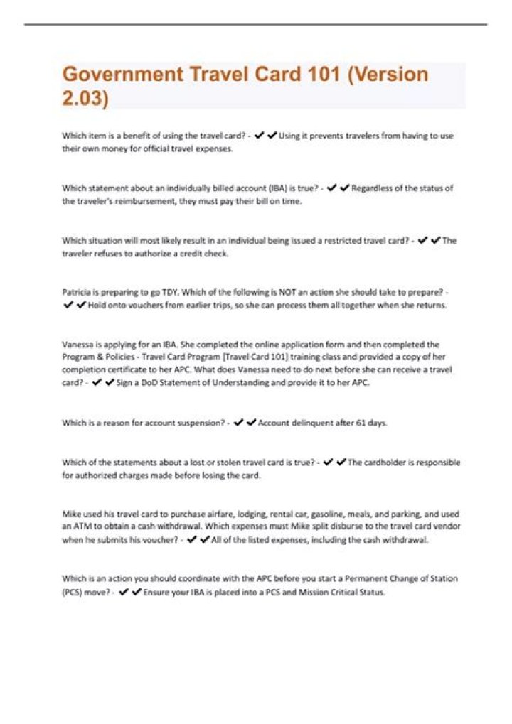 Which is a reason for account suspension travel card 101