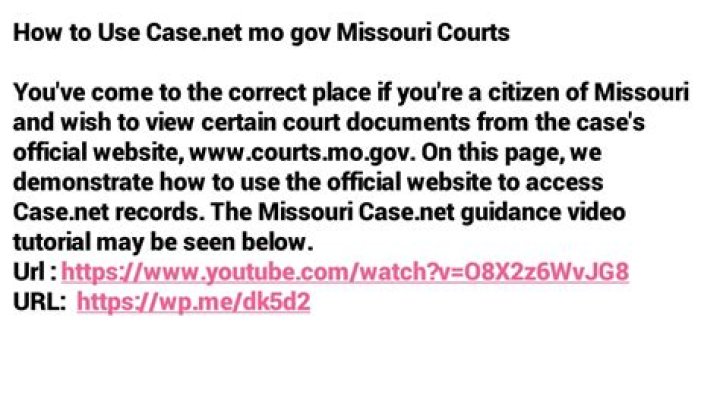 Why is missouri case net unavailable